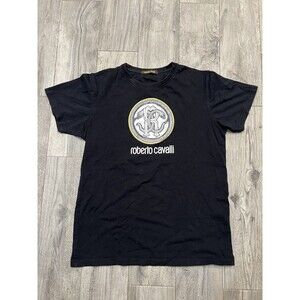 roberto cavalli mens Tee shirt Classic Logo Size Large